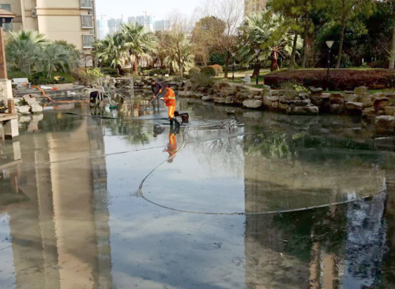 凯里景观池淤泥清理